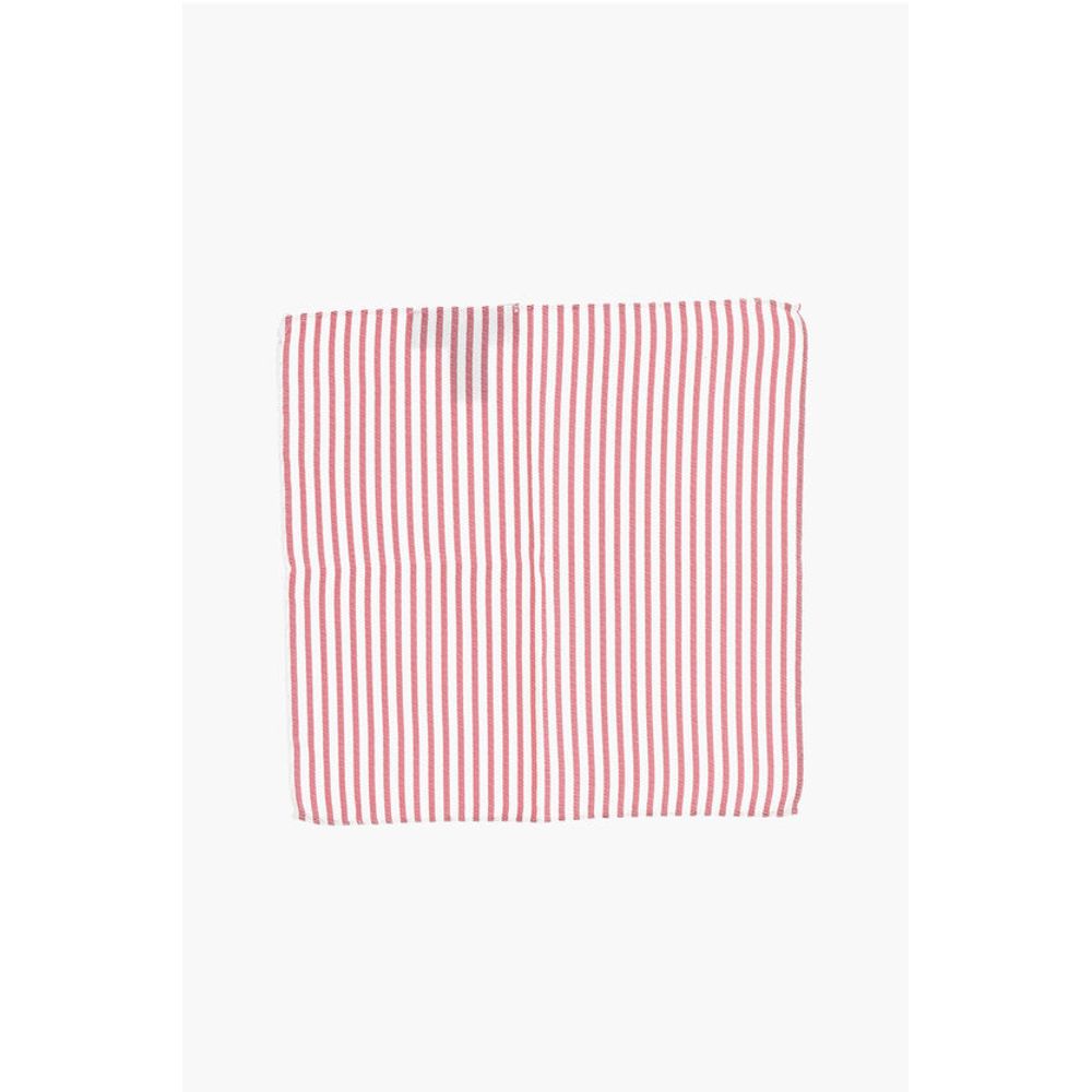 

Двухцветный полосатый шелковый нагрудный платок Dsquared2, белый