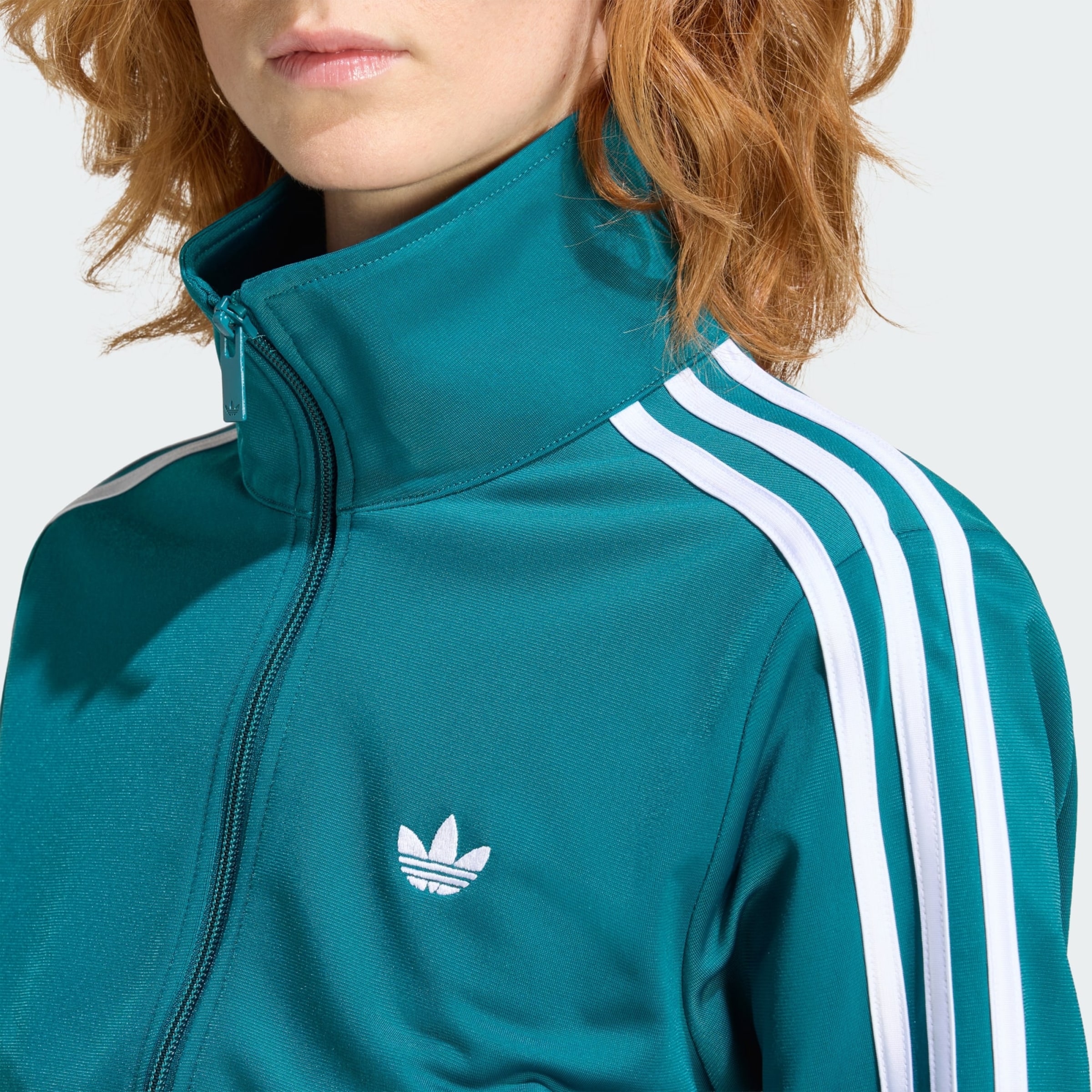 Adidas Originals Толстовка с молнией 'Firebird Classic' в цвете Petrol — фото 4