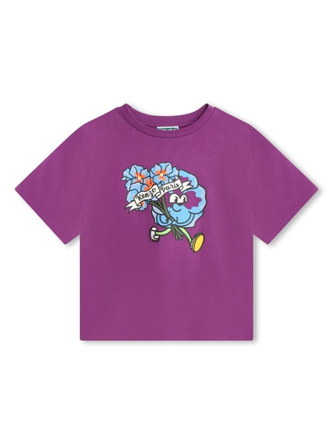 

Kenzo Kids футболка с графичным принтом, фиолетовый