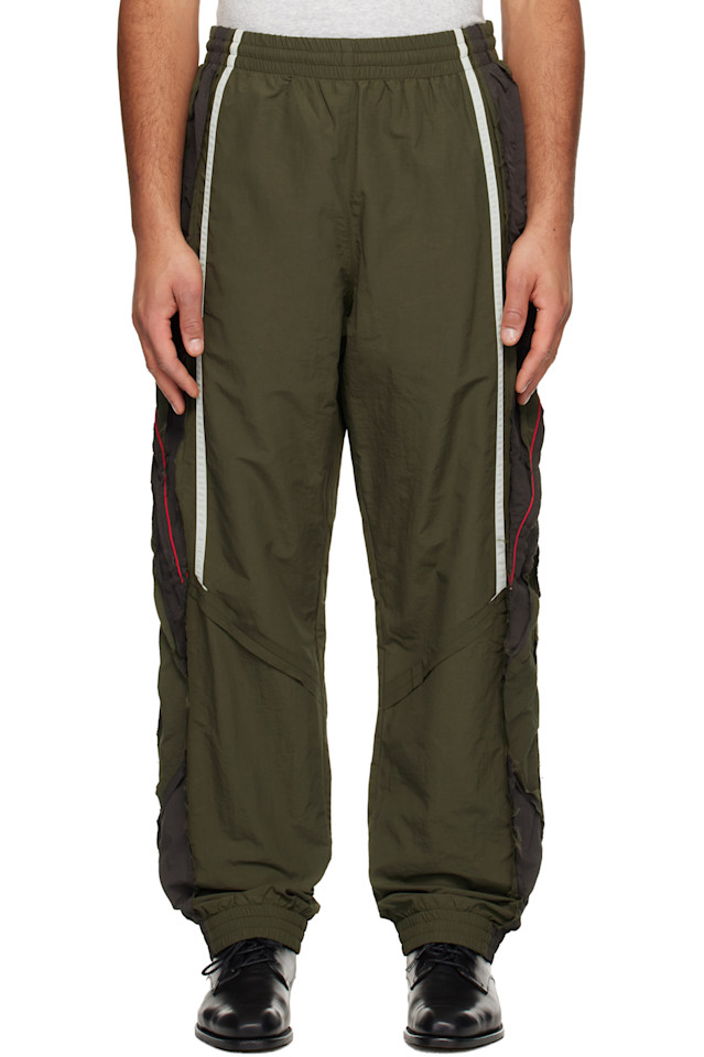 

Martine Rose Спортивные брюки цвета хаки с многослойной конструкцией