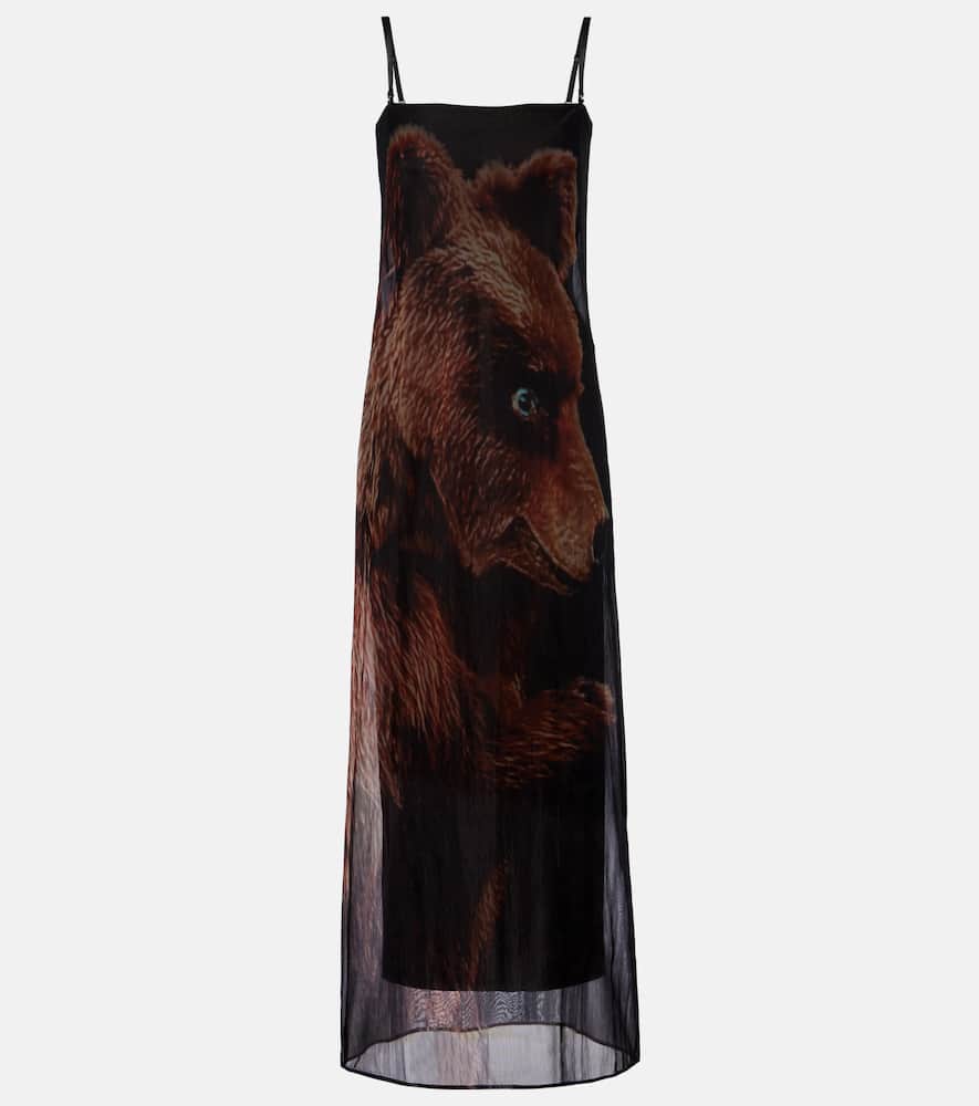 

Макси-платье джерси Acne Studios, Black/Brown