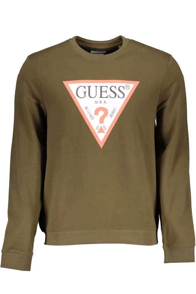 

Зеленый хлопковый мужской свитер Guess Shoes