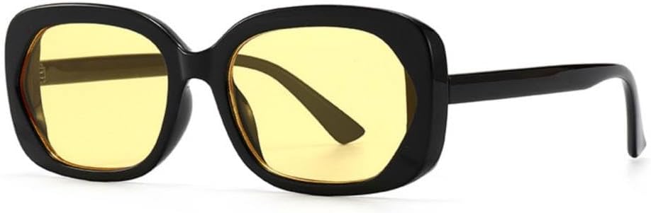 

Ретро квадратные овальные женские узкие солнцезащитные очки, модные очки-гелевые очки, мужские солнцезащитные очки синего и желтого цвета с защитой от УФ-излучения UV400 DSXLY, C4