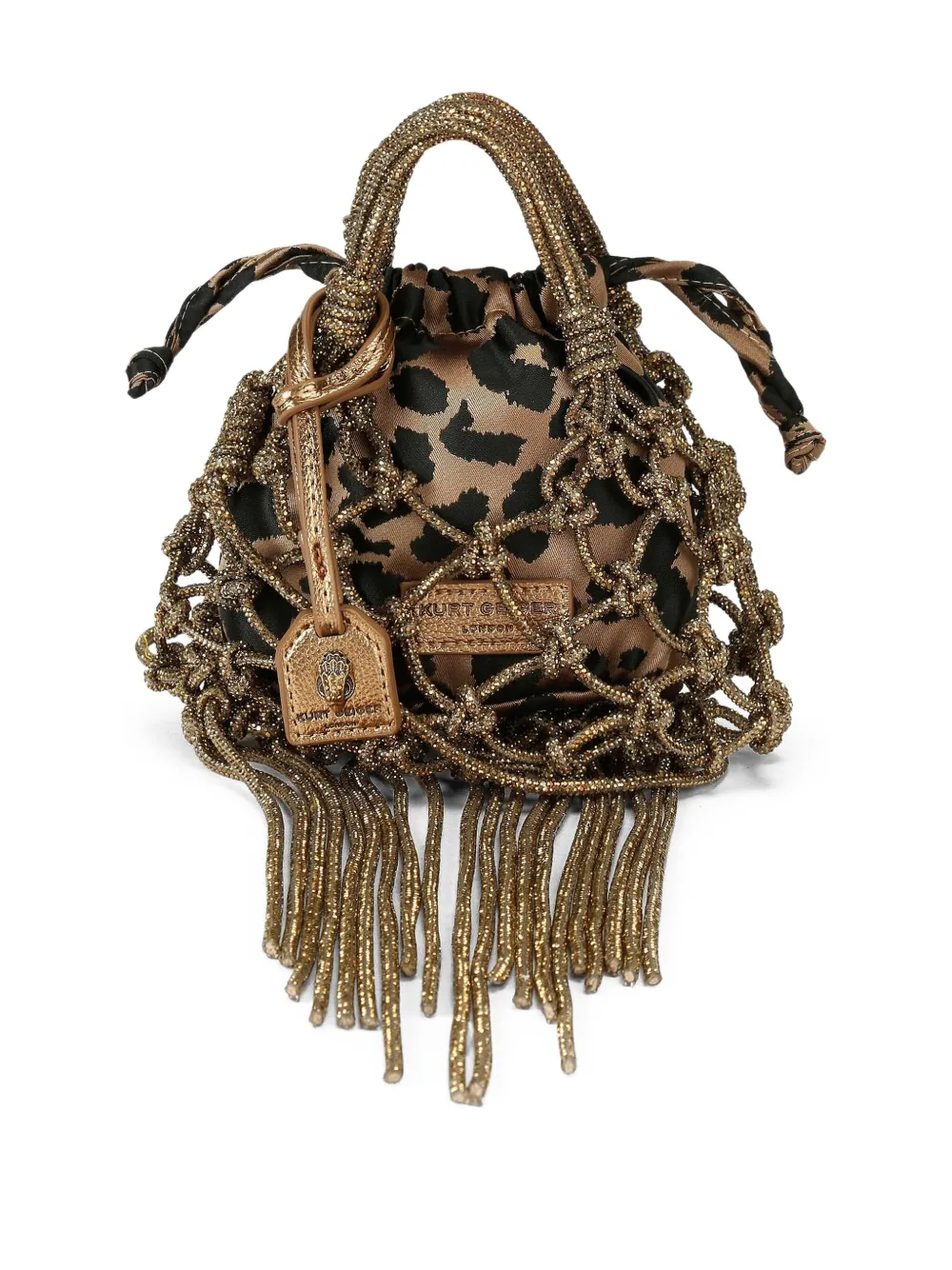 

Сумка-тоут Macrame размера мини с кристаллами Kurt Geiger London, коричневый