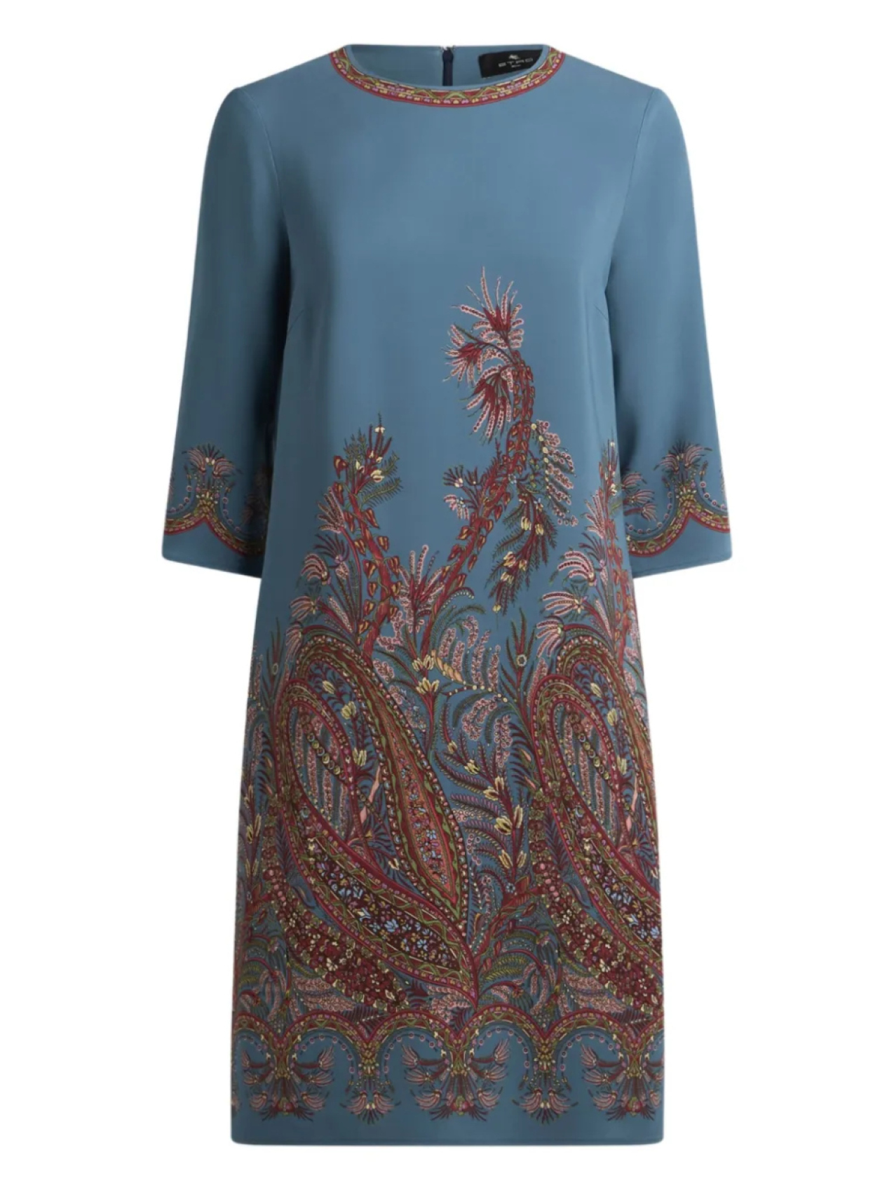 

ETRO платье мини с принтом пейсли, синий