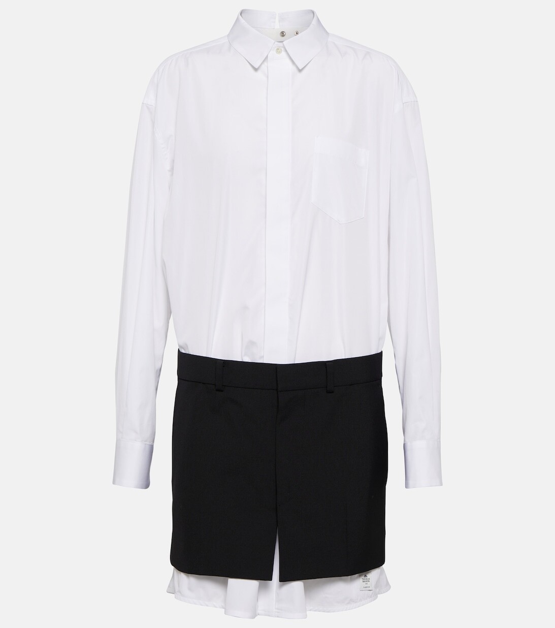 

Мини-платье из коллаборации с Thomas Mason SACAI, белый