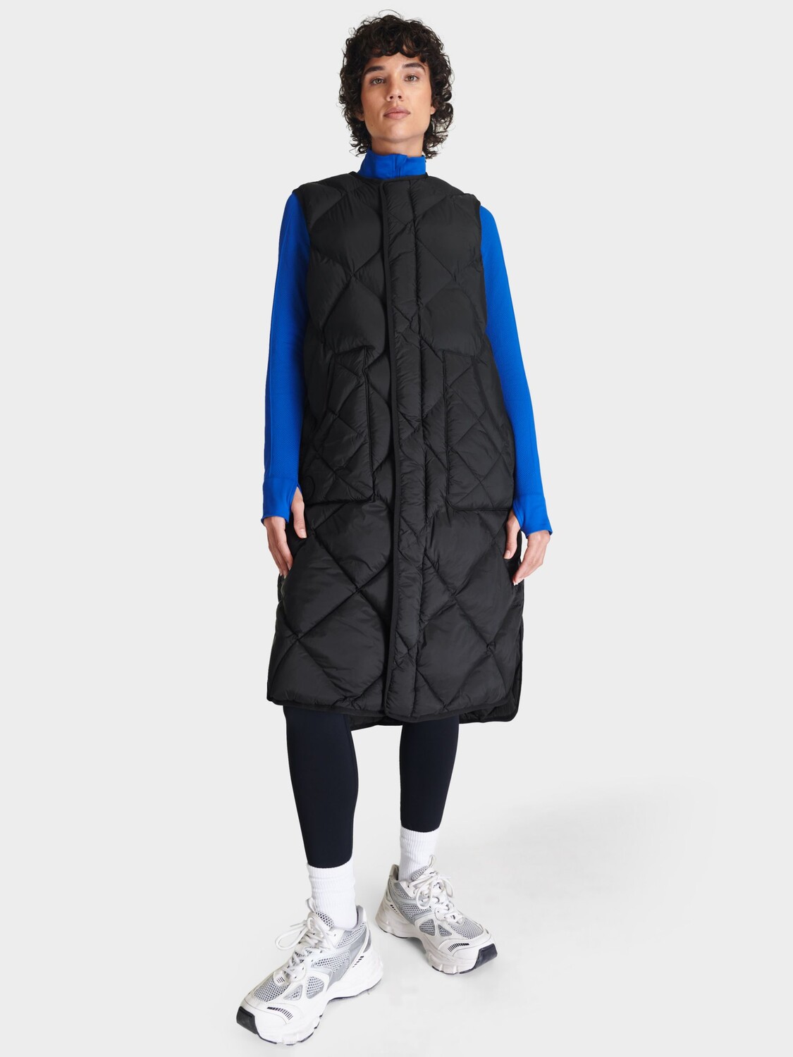 

Удлиненный стеганый жилет Downtown Sweaty Betty, черный