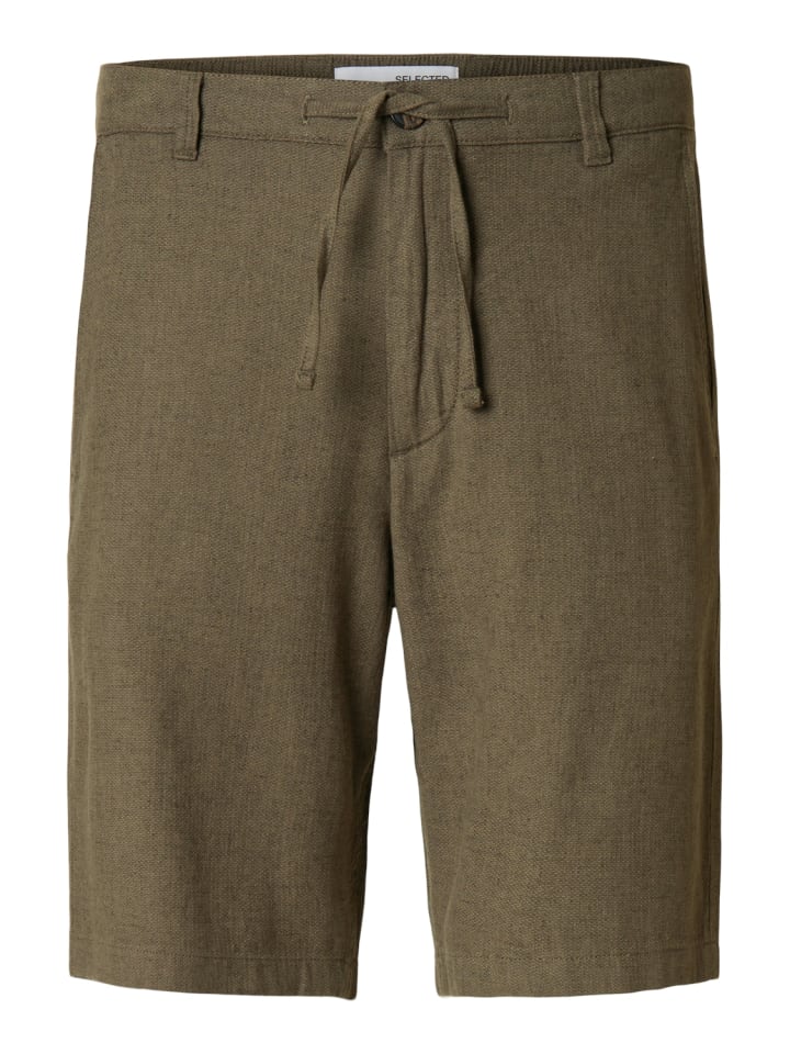 

Тканевые шорты SELECTED HOMME, коричневый
