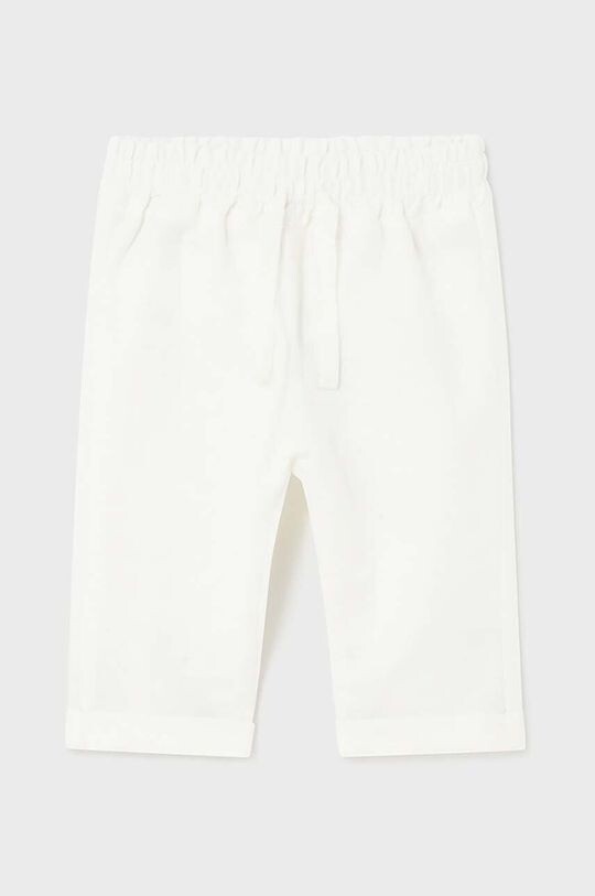 

Mayoral Newborn Детские брюки из смесового льна Newborn, белый