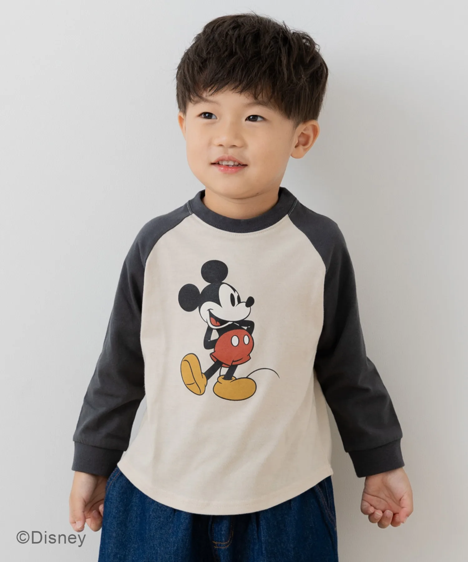 Детская футболка Disney Микки Маус, хлопковая, чёрная