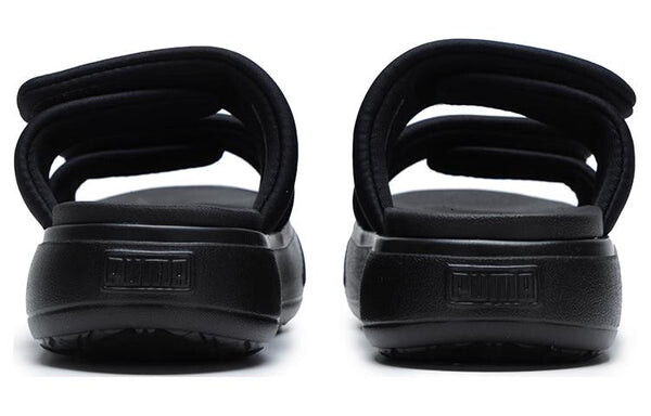 Тапочки mayu puffy slides 'black' Puma, черный — фото 4