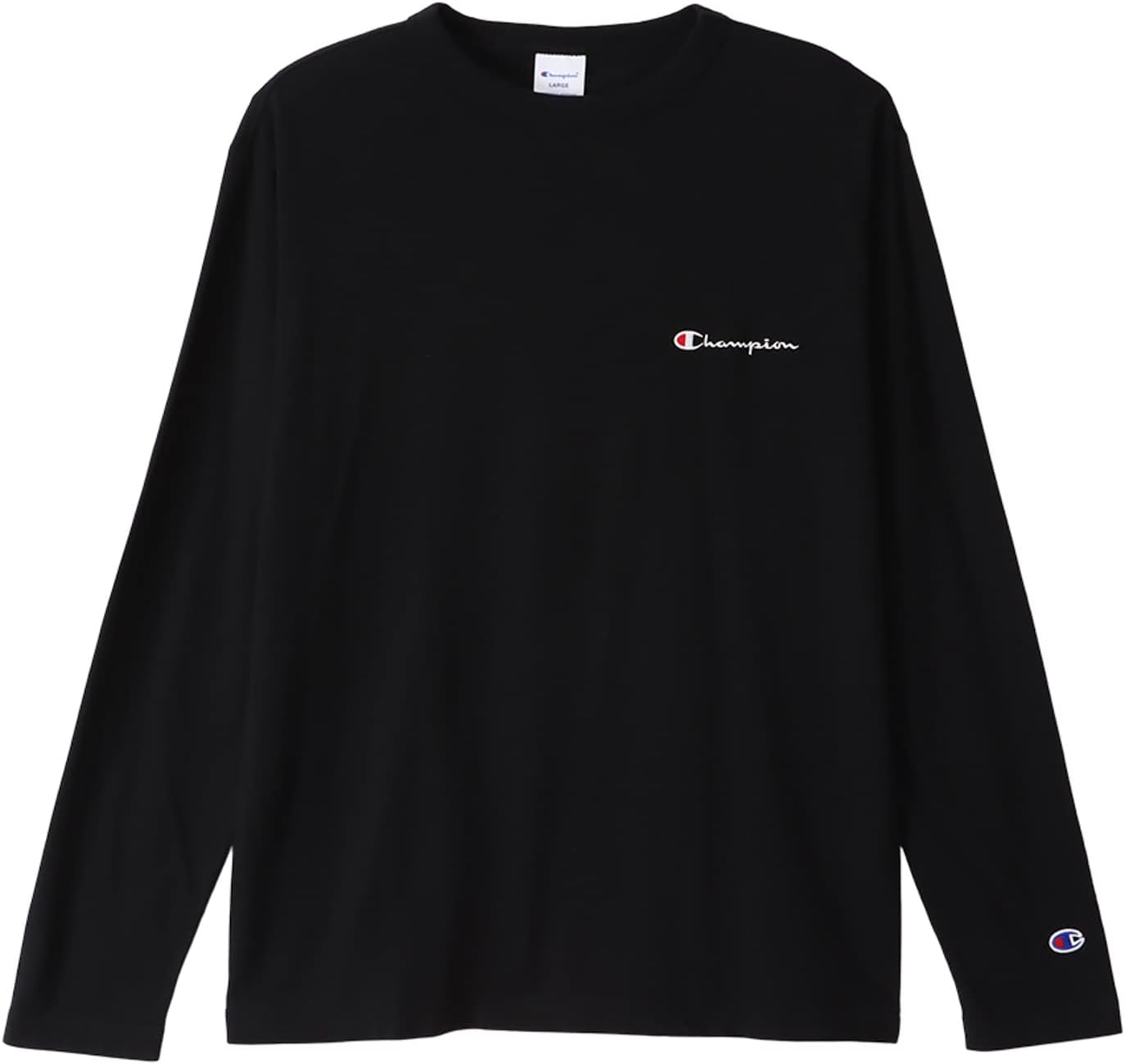 

Мужская футболка Champion с длинным рукавом, круглый вырез, 100% хлопок, вышитый логотип, базовая модель, длинный рукав, круглый вырез, 100% хлопок, вышитый логотип, C8-W420Z, черный