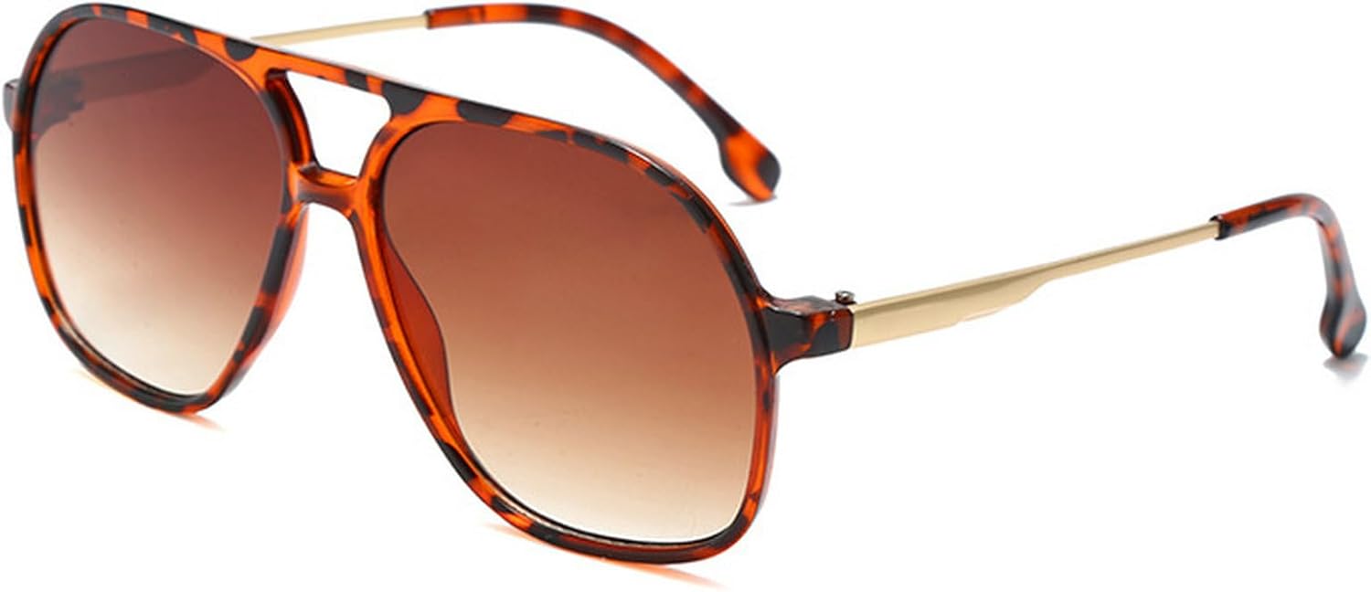 

Ретро-солнцезащитные очки-пилот для женщин и мужчин, большие квадратные солнцезащитные очки, модные женские очки-щитки с градиентным затемнением, защита от УФ-излучения UV400 mincl, Pilot C1