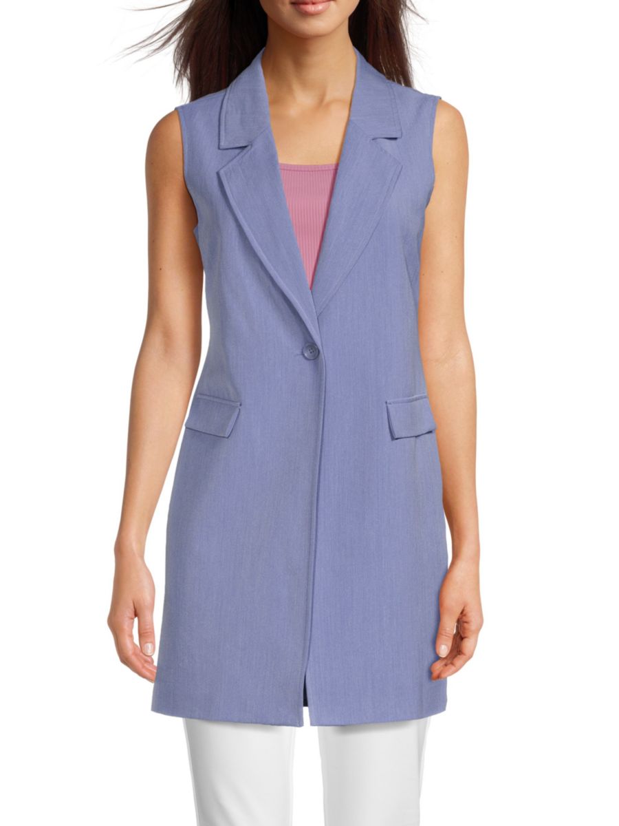 

Однотонное мини-платье-блейзер Saks Fifth Avenue, цвет Periwinkle
