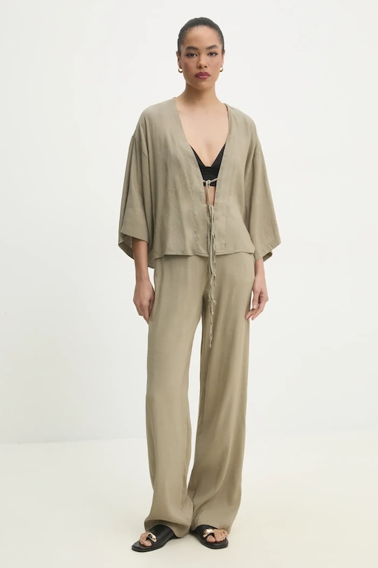 

Льняная рубашка и брюки Answear.Lab, зеленый