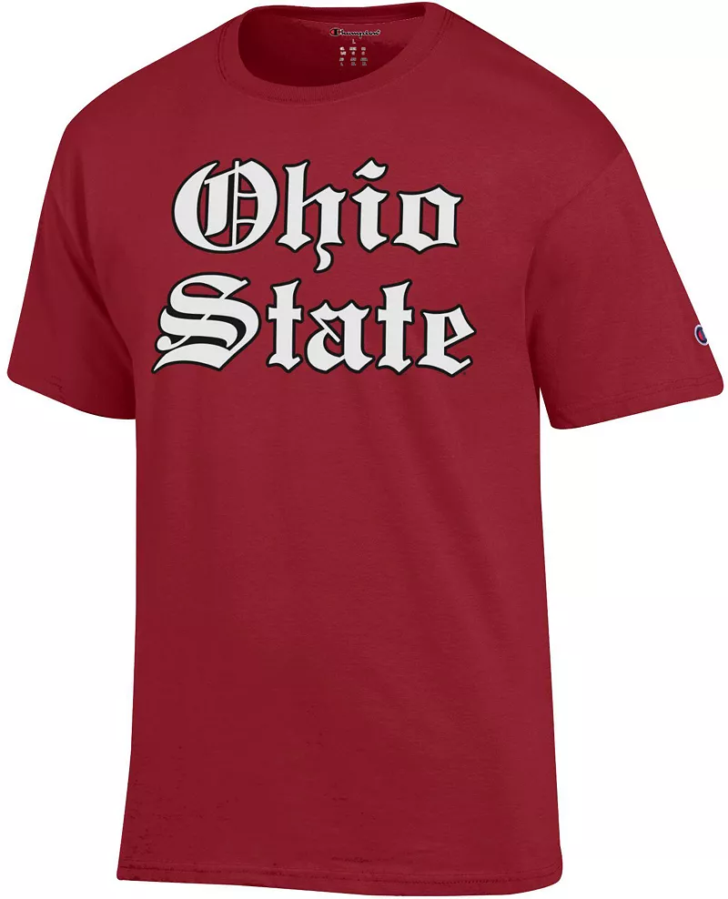 

Мужская футболка Champion штата Огайо Buckeyes с алой надписью