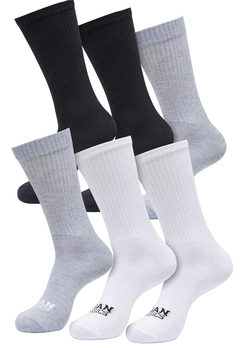 

Базовые носки URBAN CLASSICS " Urban Classics Unisex Simple Flat Knit Socks 6-Pack" (1 пара), цвет Black + Black + White + White + Heathergrey + Heathergrey