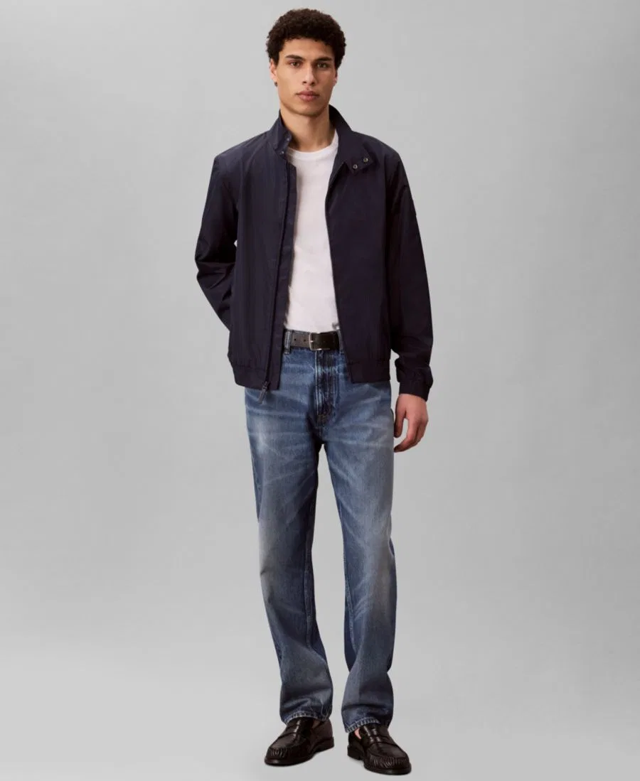 Мужская нейлоновая куртка-бомбер в клетку Calvin Klein, сапфировый — фото 2