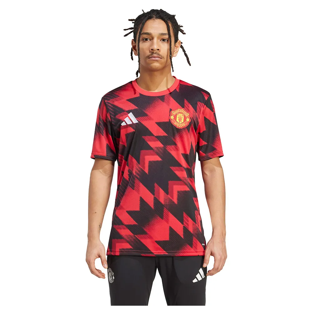 

Футболка с коротким рукавом adidas Manchester United 25/26 pre match, красный