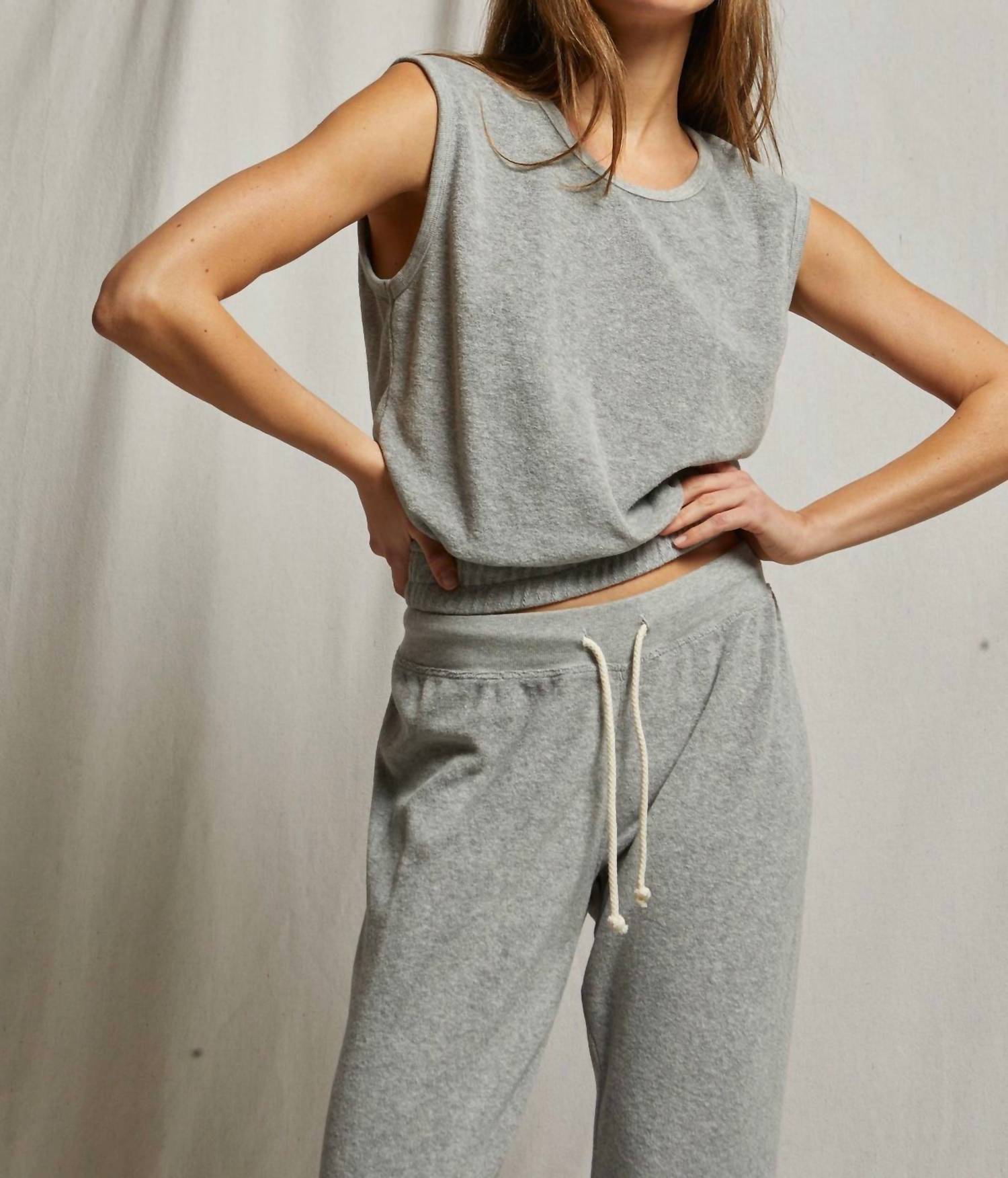 

Майка Ellie Loop Terry в цвете Heather Grey PERFECTWHITETEE