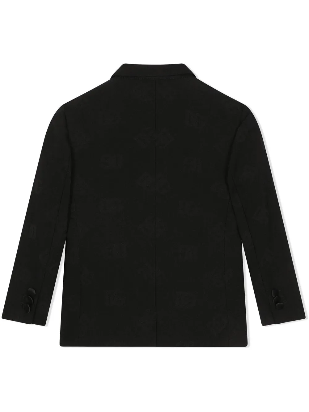 Жаккардовый пиджак с логотипом DG Dolce & Gabbana Kids, черный — фото 2