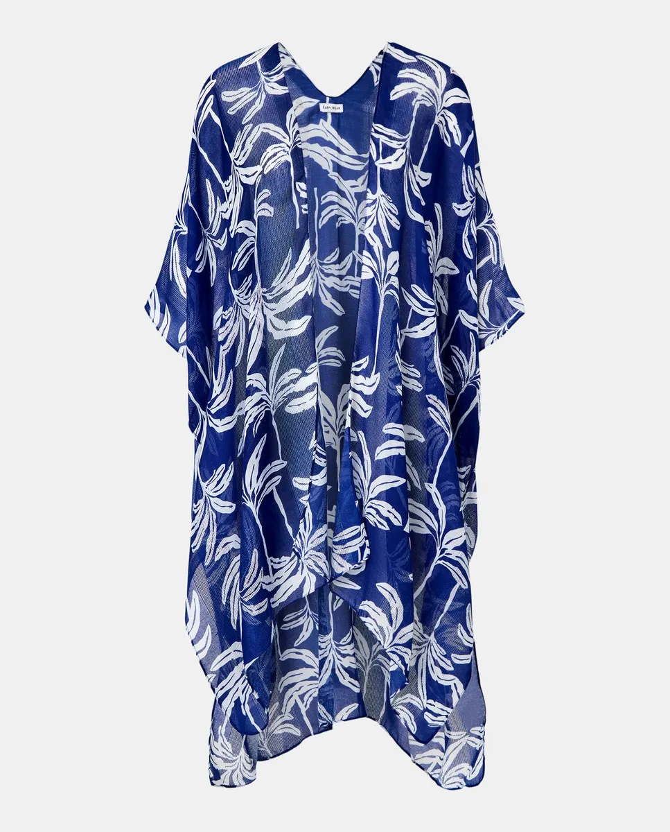 

Длинный женский кафтан с принтом Easy Wear, синий