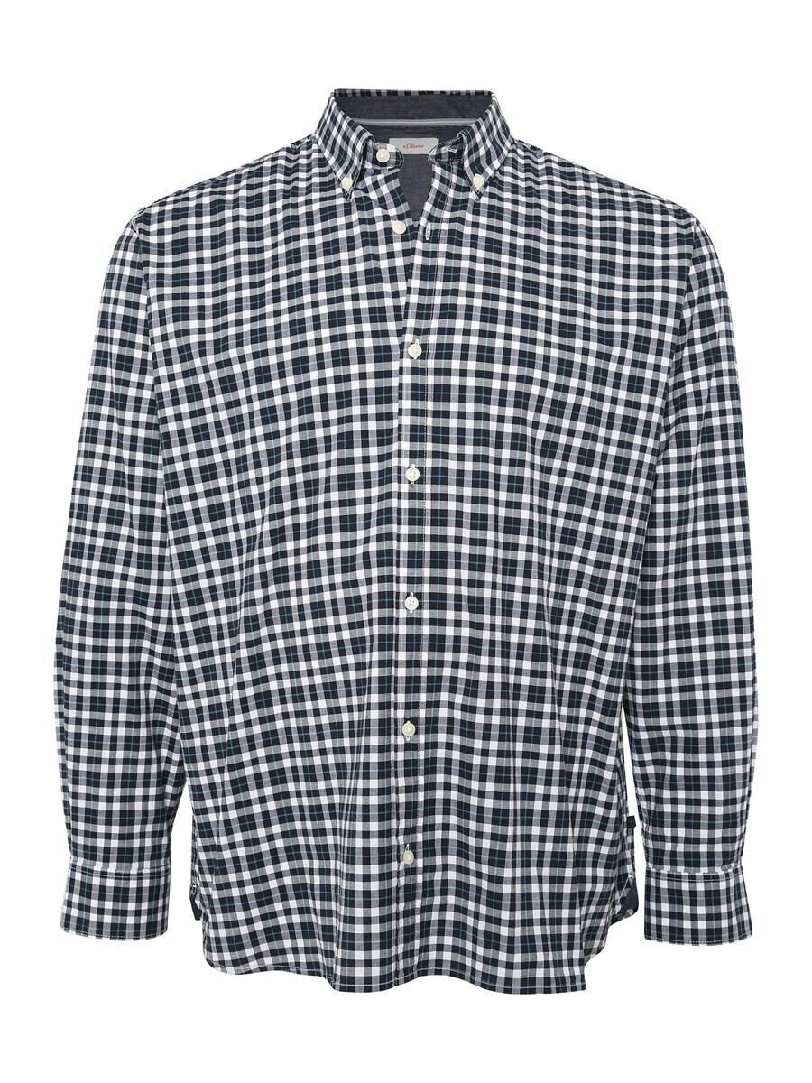 

Клетчатая рубашка s.Oliver Regular fit Button Up Shirt, белый