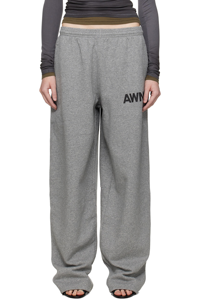 

Логотипные оверсайз-штаны с детализацией Alexanderwang.T, серый