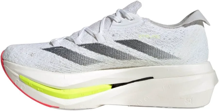 Мужские беговые кроссовки Adidas Adizero Prime 2.0 Strung - белые, белый/черный/красный — фото 3