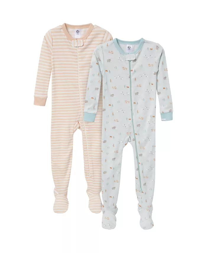 

Пижама Snug Fit Footed для мальчиков, 2 шт. в упаковке, Farm Gerber, синий