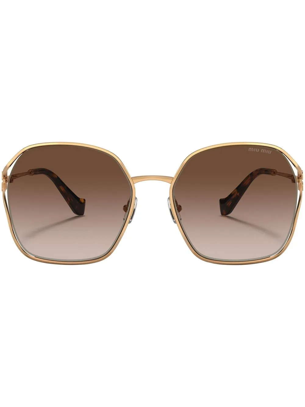 

Солнцезащитные очки в круглой оправе Miu Miu Eyewear, металлик