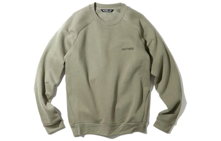 Толстовка с эмблемой мужская с круглым вырезом Arcteryx, Ethereal Green/Distortion