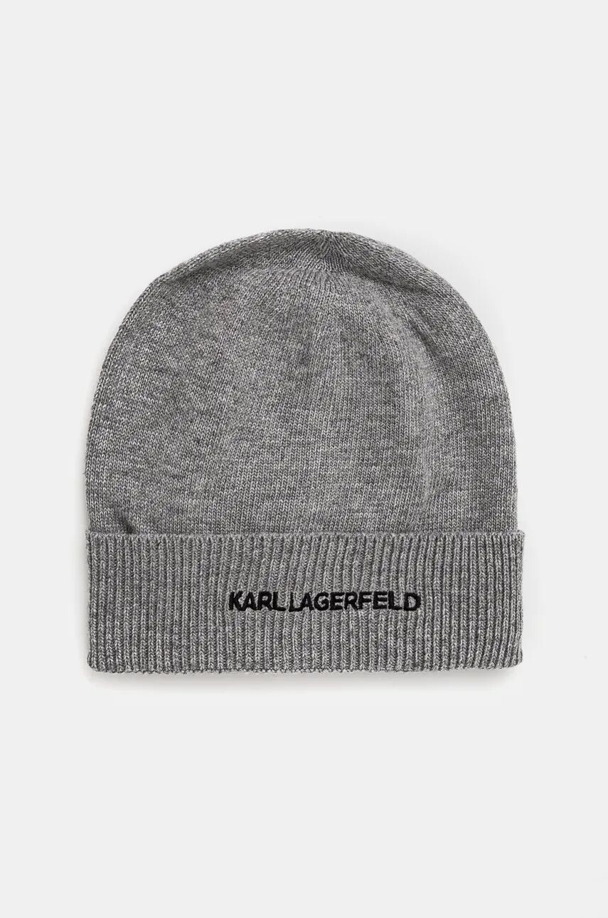 

Кепка Karl Lagerfeld из смесовой шерсти, серый