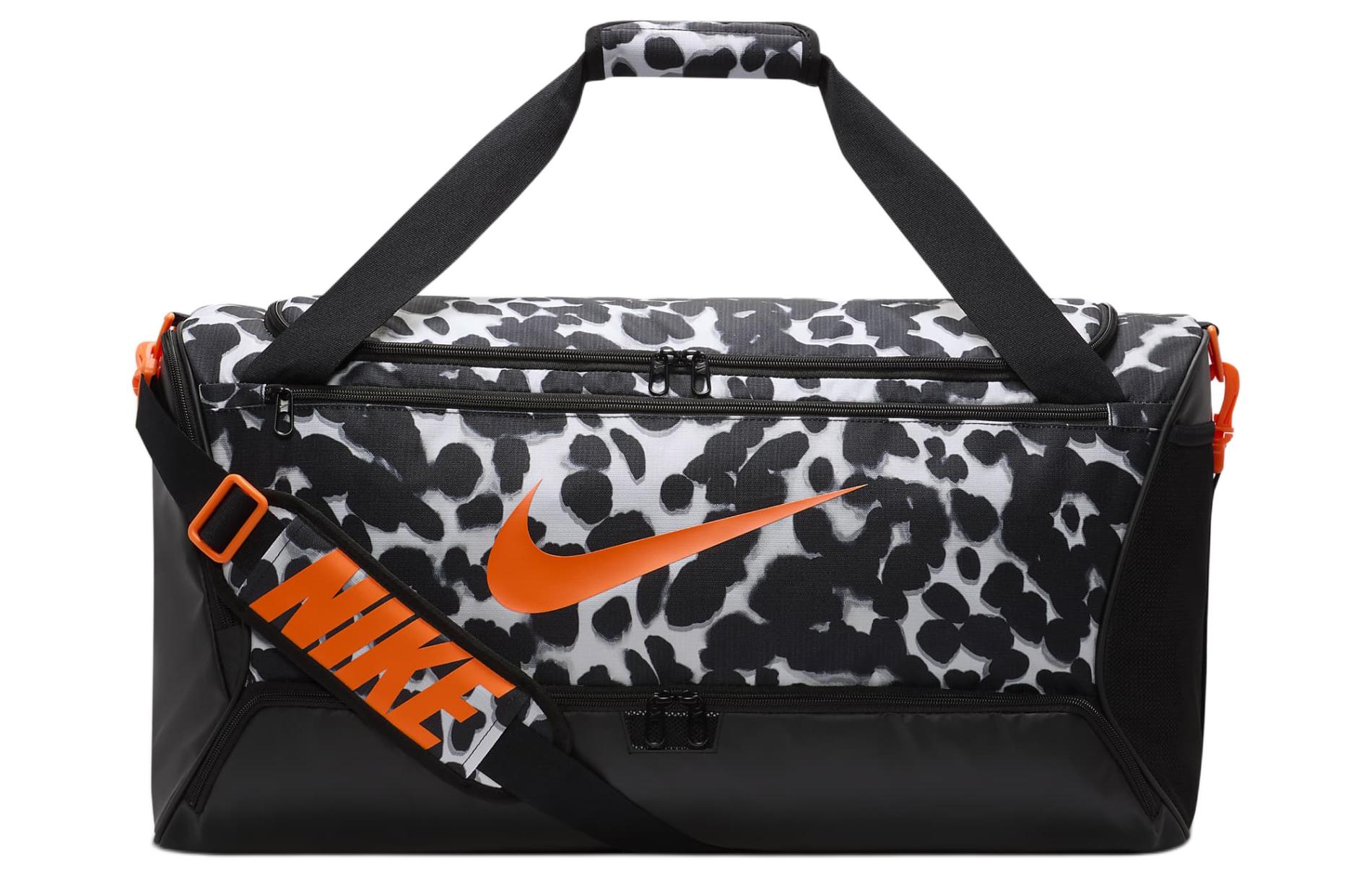

Nike Переработанный полиэстеровый дорожный рюкзак средний мужской светло-дымчато-серый черный оранжевый, Light Smoke Gray & Black & Orange