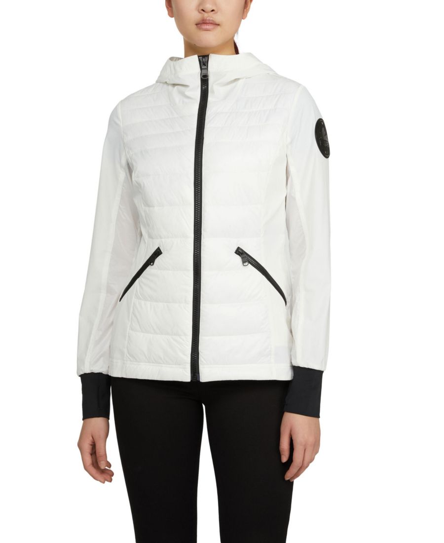 

Женская стеганая пуховая куртка Cressy Mixed Media Channel из эластичной ткани PAJAR, White op