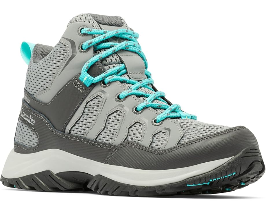 

Треккинговые кроссовки Columbia Granite Trail Mid Waterproof, цвет Titanium Grey Steel/Bright Aqua