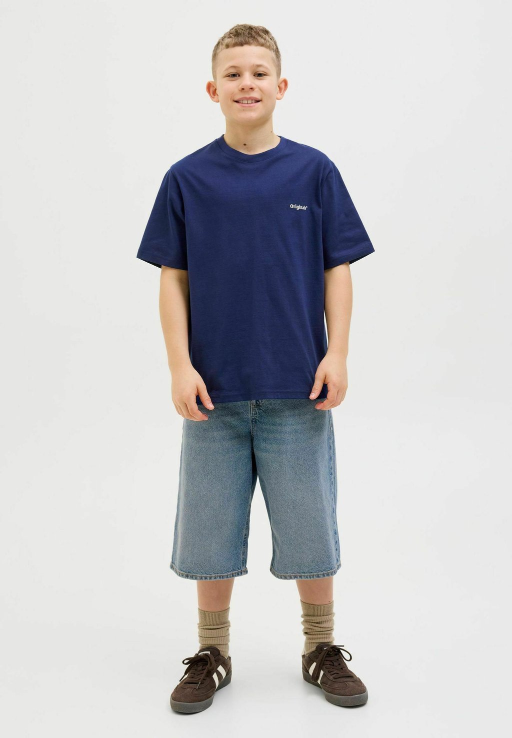

Футболка с принтом Jack & Jones Junior, темно-синий