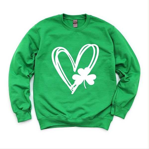 

Свитшот с ручной росписью в виде сердца и трилистника Simply Sage Market, Grass