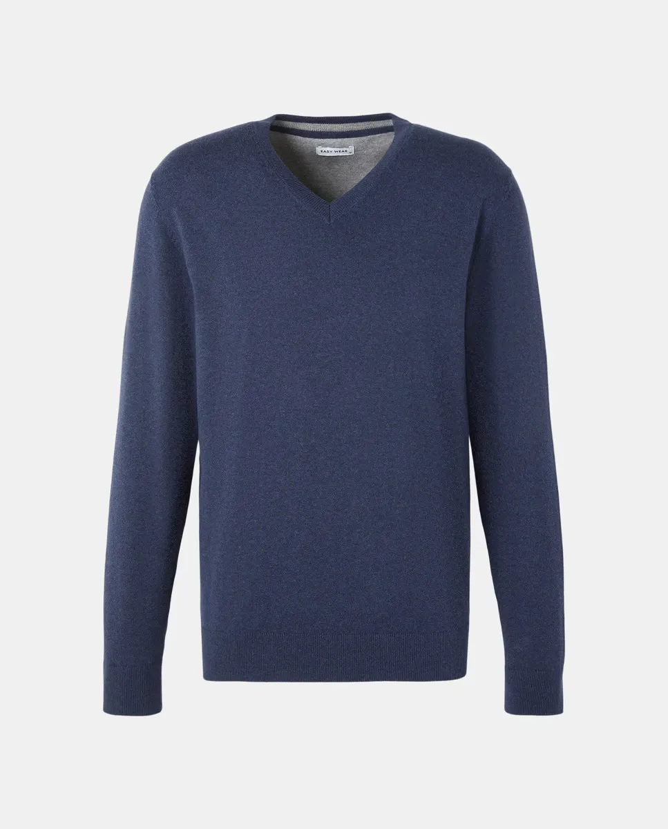 

Однотонный джемпер для мужчин Easy Wear, индиго/синий