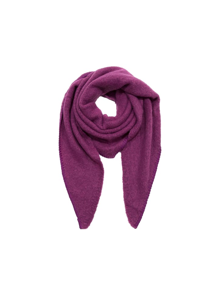 

Уютный треугольный шарф букле из розового материала Faera