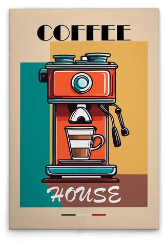 

Картина на холсте A.S. Création Coffee House цвет buntbeigegelbblaubraun