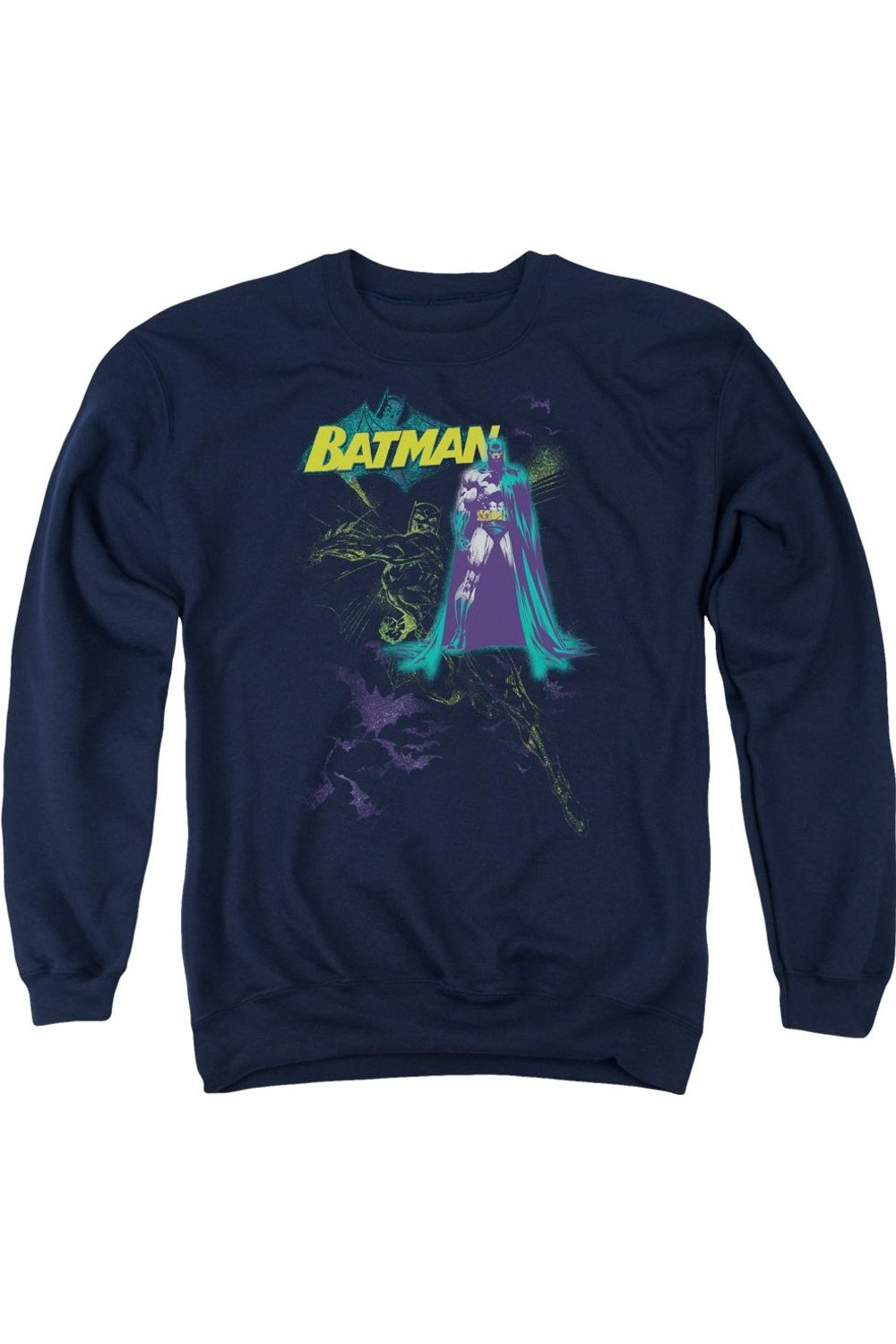 

Толстовка Batman Bat Spray для взрослых с круглым вырезом Gildan, темно-синий