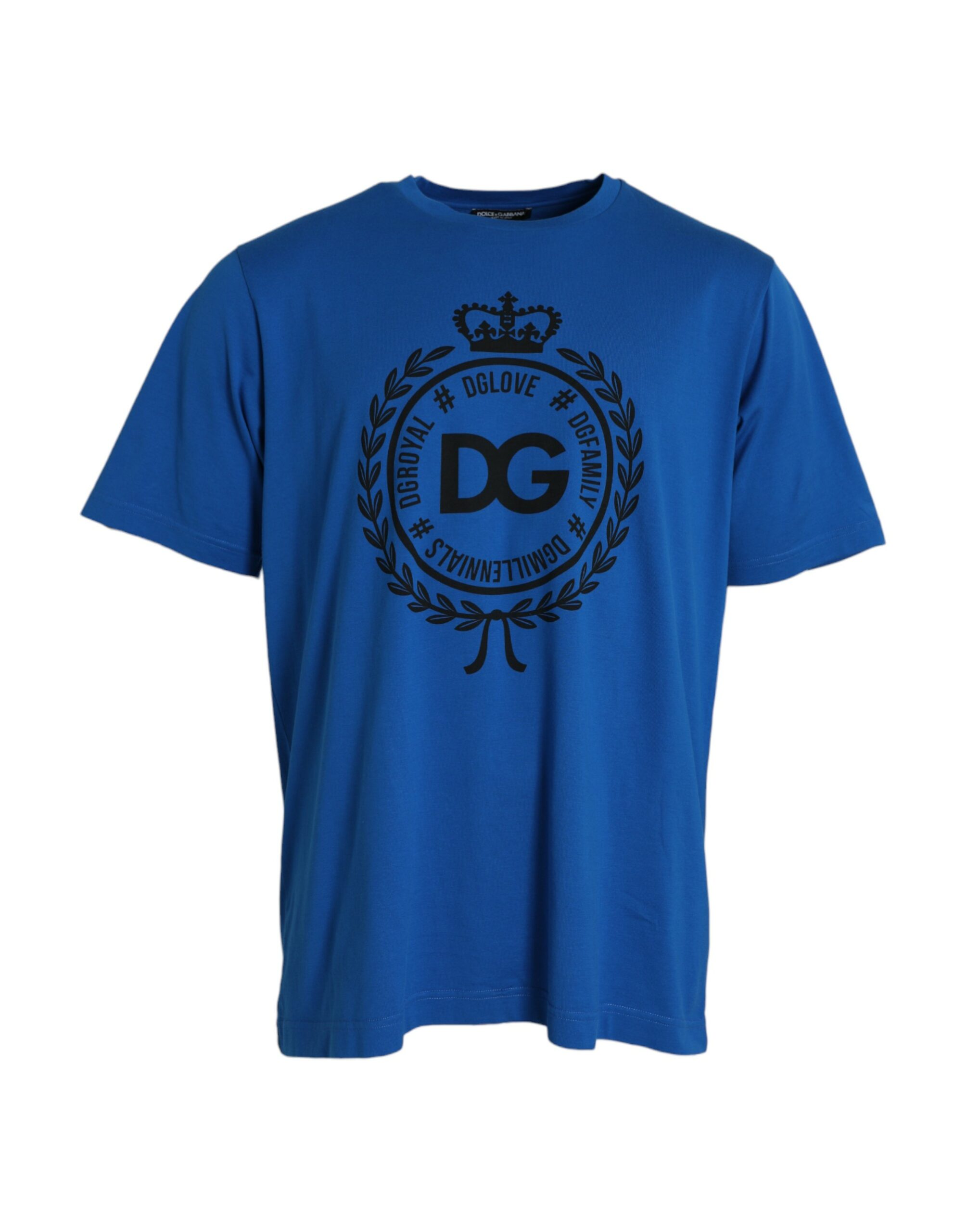 

Футболка с круглым вырезом из хлопка с логотипом Blue Crown Dolce & Gabbana