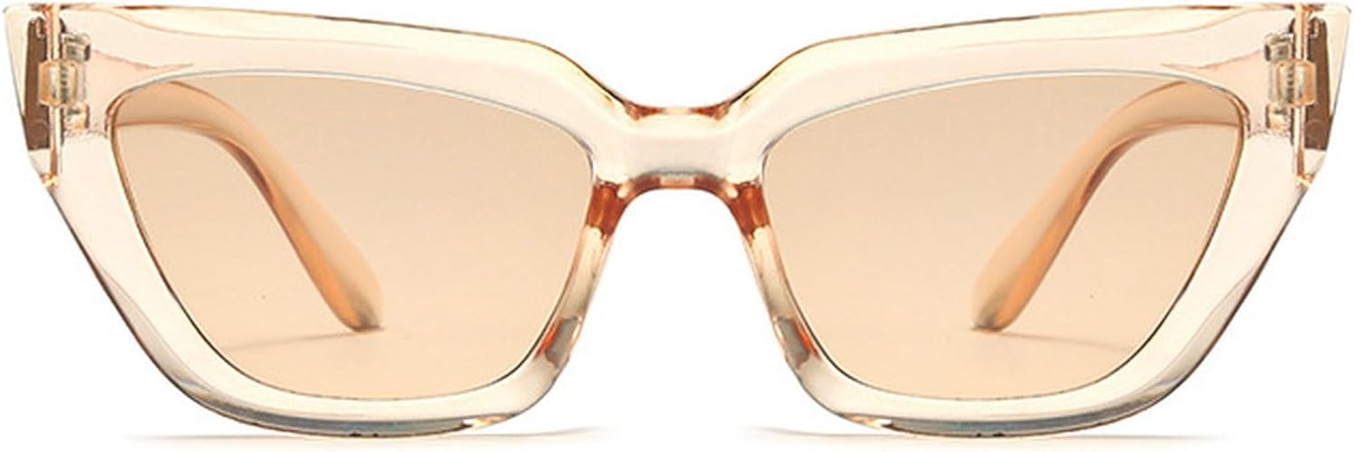 

Винтажные солнцезащитные очки «кошачий глаз» для женщин и мужчин, квадратная оправа, большие солнцезащитные очки, женские ретро-очки, модные женские солнцезащитные очки цвета шампанского mincl, Champagne