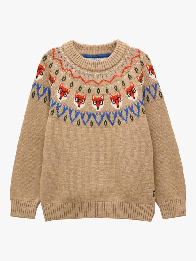 

Детский свитер с норвежским узором в виде лисы из хлопка Joules, Grey/Multi