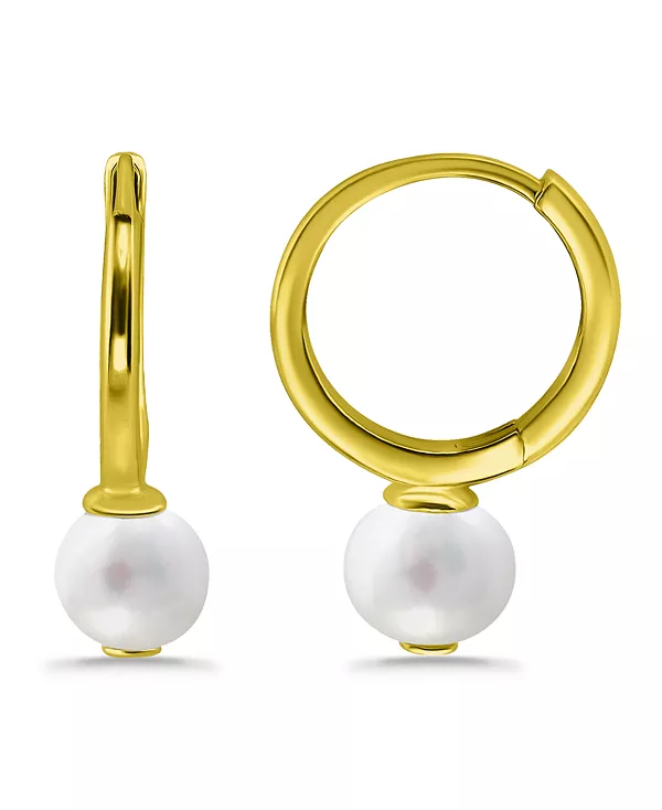 

Серьги-Кольца с белым культивированным жемчугом Macy'S, gold