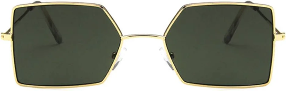 

Солнцезащитные очки Shiratori унисекс, модные, золотисто-красные, для отдыха, прямоугольные, неполяризованные, с защитой от УФ-излучения UV400, Gold Green