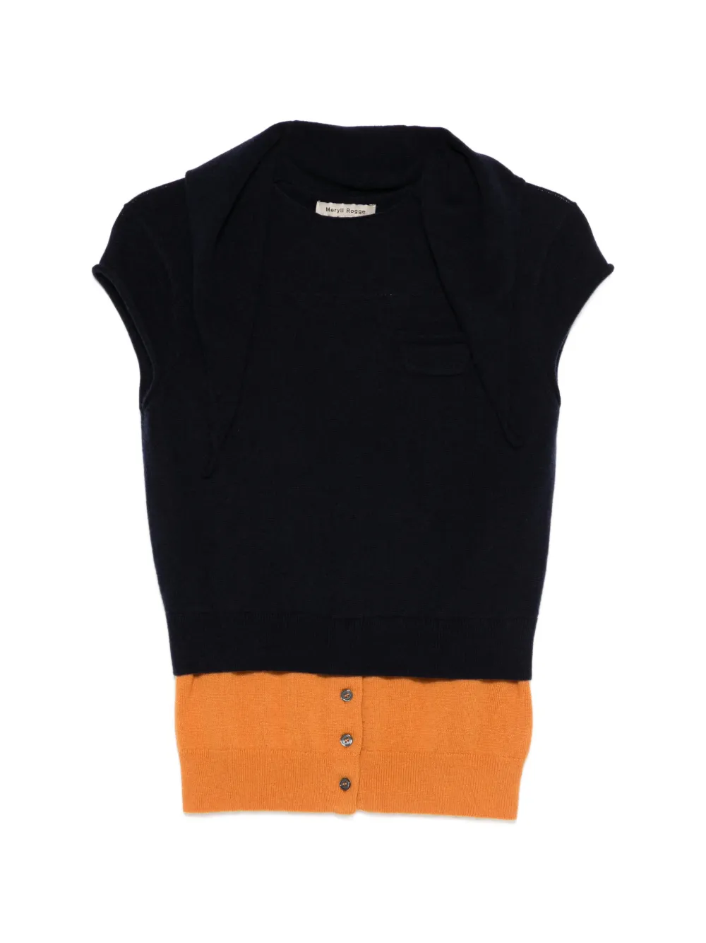 

Многослойный вязаный жилет Meryll Rogge, синий