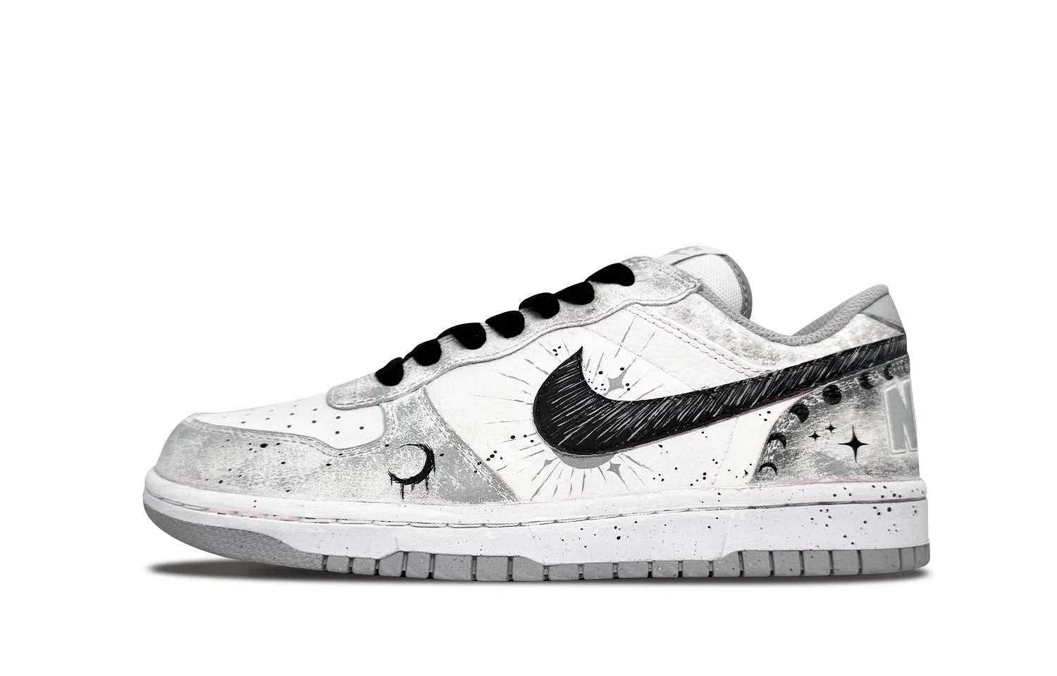 Кроссовки для скейтбординга Dunk Low Nike бело-серые — фото 3