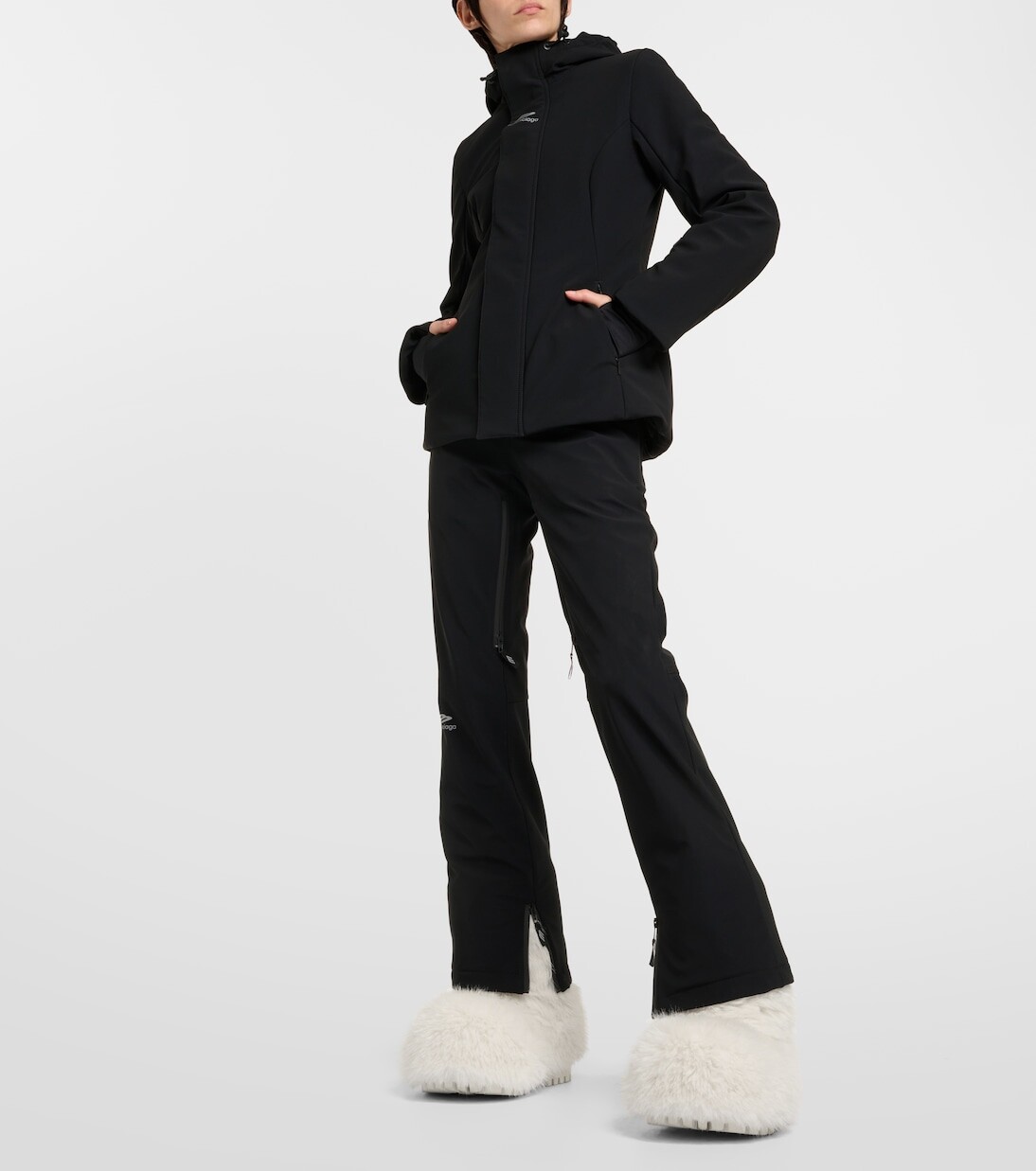 Зимние ботинки alaska из искусственного меха Balenciaga, белый — фото 2